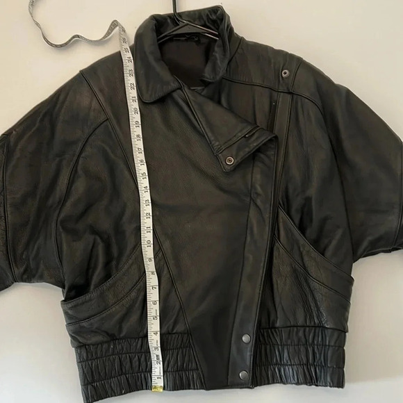 Fidelity Leather Bomber Jacket size 11/12 black - Picture 7 of 12
